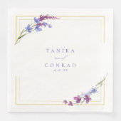 Wildblume Wedding Watercolor Names Peri ID954 Serviette (Vorderseite)