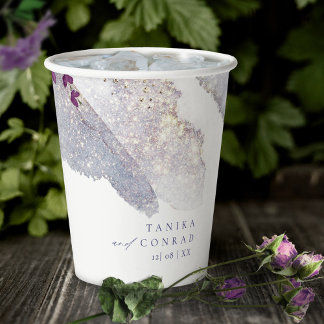 Wildblume Wedding Watercolor Paint Str Peri ID954 Pappbecher