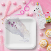 Wildblume Wedding Watercolor Paint Str Peri ID954 Pappteller (Party)