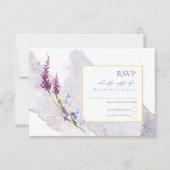 Wildblume Wedding Watercolor Peri ID954 RSVP Karte (Vorderseite)