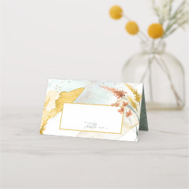 Wildblume Wedding Watercolor Table Gold ID954 Platzkarte