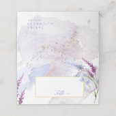 Wildblume Wedding Watercolor Table Peri ID954 Platzkarte (Außenseite Aufgefaltet)