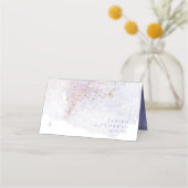 Wildblume Wedding Watercolor Table Peri ID954 Platzkarte (Rückseite)