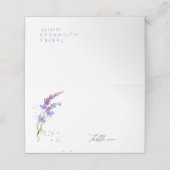 Wildblume Wedding Watercolor Table V2 Peri ID954 Platzkarte (Außenseite Aufgefaltet)