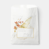 Wildblume Wedding Watercolor Vielen Dank Gold ID95 Geschenktütchen (Vorderseite)
