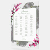 Wildblume Wedding Watercolor Welcome Fchsia ID954 Acrylschild (Winkel)