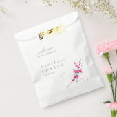 Wildblume Wedding Watercolor Willkommen Fsia ID954 Geschenktütchen (Versiegelt)