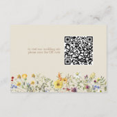 Wildblume Wedding Website Card mit QR Code Begleitkarte (Rückseite)