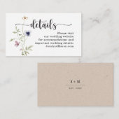 Wildblume Wedding Website Insert Card (Vorne/Hinten)