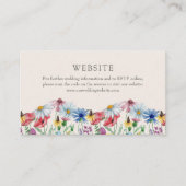 Wildblume Wedding Website Online UAWG QR Code Begleitkarte (Vorderseite)