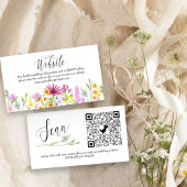 Wildblume Wedding Website QR Code Online-UAWG Begleitkarte