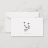 Wildblume Wedding Website QR Code RSVP Cards Mitteilungskarte (Rückseite)