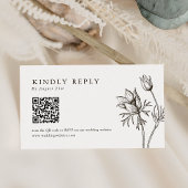 Wildblume Wedding Website QR Code RSVP Cards Mitteilungskarte