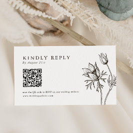 Wildblume Wedding Website QR Code RSVP Cards Mitteilungskarte