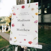 Wildblume Wedding Welcome Acrylschild