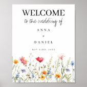 Wildblume Wedding Welcome Poster (Vorne)