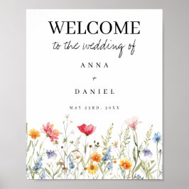 Wildblume Wedding Welcome Poster