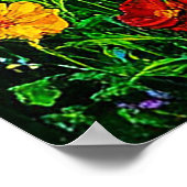 Wildblume Weg durch den satten Sommer Poster (Ecke)