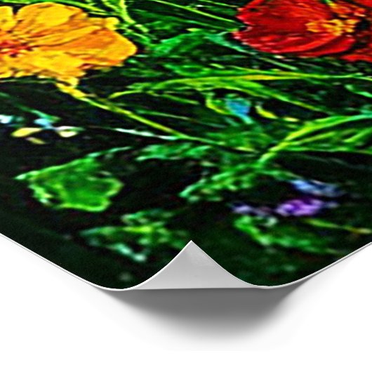 Wildblume Weg durch den satten Sommer Poster (Ecke)