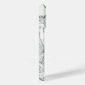 Wildblume Weiß und Schwarz Personalisiert Case-Mate iPhone Hülle (Rückseite / Rechts)