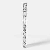 Wildblume Weiß und Schwarz Personalisiert Case-Mate iPhone Hülle (Rückseite / Rechts)