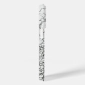 Wildblume Weiß und Schwarz Personalisiert Case-Mate iPhone Hülle (Rückseite / Rechts)