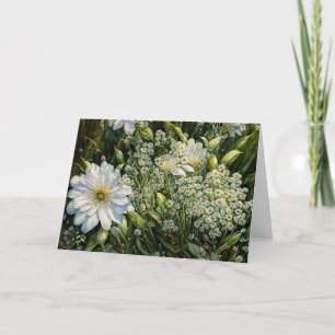 Wildblume Weißer Blumengarten Kunsthandwerk Karte
