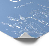 Wildblume Weißes Blumenposter Poster (Ecke)