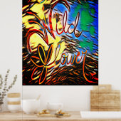 Wildblume-Weltelement-Tierdruck-Plakat Poster (Küche)