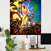 Wildblume-Weltelement-Tierdruck-Plakat Poster (Heimbüro)