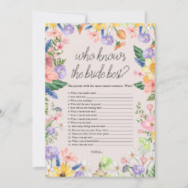 Wildblume Wer kennt die Bridge die Game Card? Einladung