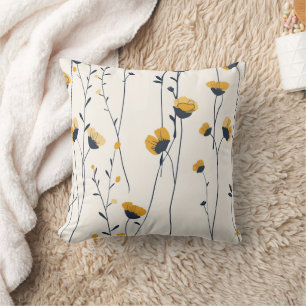 Wildblume werfen Kissen, blumengeschmückte Kissen, Kissen