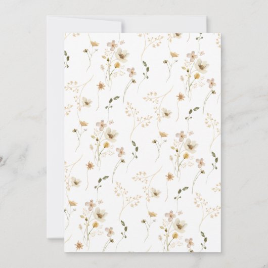 Wildblume Whimsical Boho Junggeselinnen-Abschied Einladung (Rückseite)