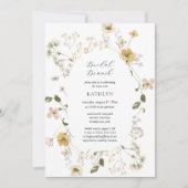 Wildblume Whimsical Boho Modern Bridal Brunch Einladung (Vorderseite)