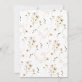 Wildblume Whimsical Boho Moderne Engagement Partei Einladung (Rückseite)