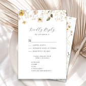 Wildblume Whimsical Boho Moderne Kranzhochzeit RSVP Karte