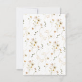 Wildblume Whimsical Boho Moderne Kranzhochzeit RSVP Karte (Rückseite)