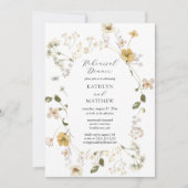 Wildblume Whimsical Boho Moderne Probe Abendessen Einladung (Vorderseite)