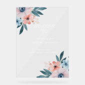 Wildblume Whimsical Brautparty Willkommen Acrylschild (Vorderseite)