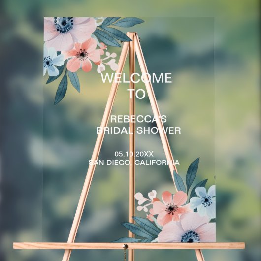 Wildblume Whimsical Brautparty Willkommen Acrylschild (Neutral)