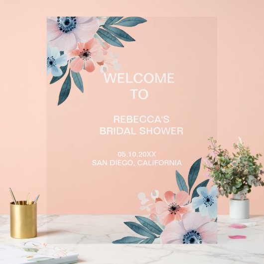 Wildblume Whimsical Brautparty Willkommen Acrylschild (Hochzeit)