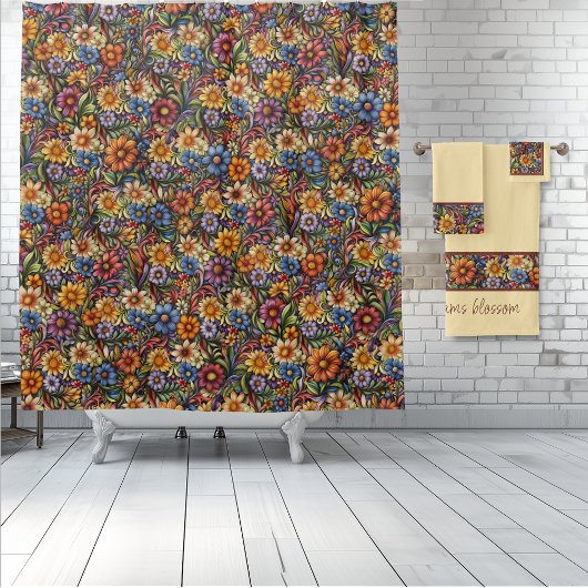 Wildblume Whimsy Duschvorhang