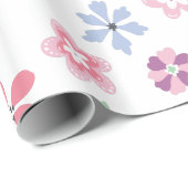 Wildblume Whimsy Floral Pattern Geschenkpapier (Rolleneckpunkt)
