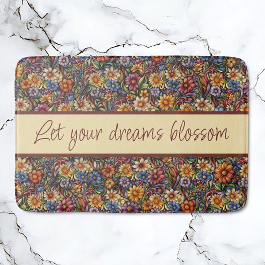 Wildblume Whimsy Lasse Ihre Träume Blossom Badematte