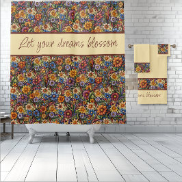 Wildblume Whimsy Lasse Ihre Träume Blossom Duschvorhang