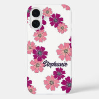 Wildblume Whimsy - Pink Hand gezeichnete Florals
