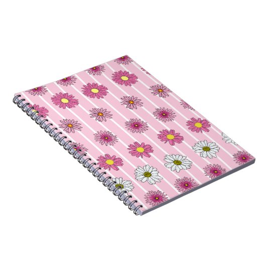 Wildblume Whimsy pink und White Daisies Notizblock (Rechte Seite)