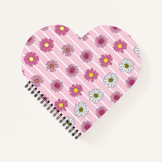 Wildblume Whimsy pink und White Daisies Notizblock (Vorderseite)