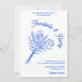 Wildblume Whimsy Series Einladung zur Hochzeit (Vorderseite)