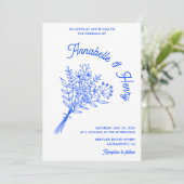 Wildblume Whimsy Series Einladung zur Hochzeit (Stehend Vorderseite)